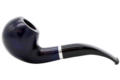 Molina Barasso 102 Smooth Blue Tobacco Pipe - Bent Apple Left