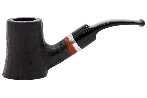 Molina Barasso 100 Sandblast Black/Brown Tobacco Pipe - Volcano Left