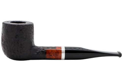 Molina Barasso 108 Sandblast Black/Brown Tobacco Pipe - Pot Left