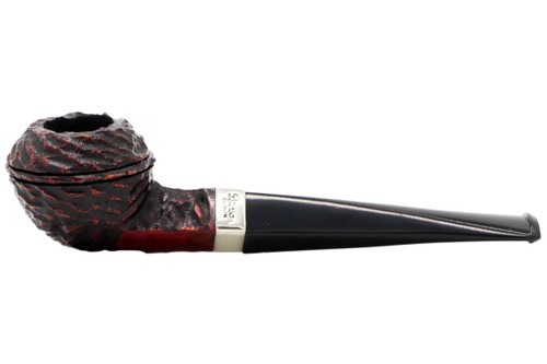 Peterson Junior Rusticated Nickel Mounted Bulldog Fishtail Tobacco Pipe