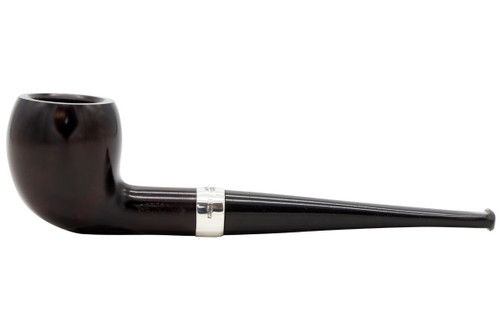 Peterson Junior Heritage Silver Mounted Pear Fishtail Tobacco Pipe