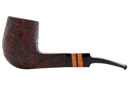 Savinelli Autograph Sandblast Bent Billiard Tobacco Pipe 102-0771 Left