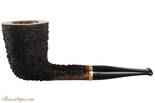 OMS Pipes Straight Oval Dublin Tobacco Pipe - Brass Band
