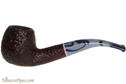 Savinelli Oceano 626 Rustic Tobacco Pipe - Bent Apple