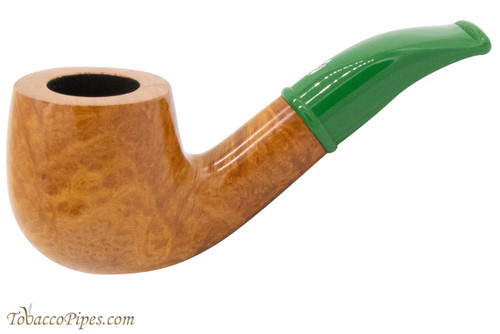 Savinelli Mini 601 Green Smooth Tobacco Pipe - Bent Billiard