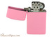 Zippo Slim Pink Matte Lighter Open