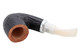 White Elephant Ebony & Ivory 4 Sandblasted Tobacco Pipe Top