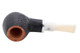 White Elephant Ebony & Ivory 5 Sandblasted Tobacco Pipe Top