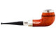 Peterson Natural Spigot with Silver Cap 150 Fishtail Tobacco Pipe Right