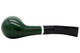 Molina Barasso 106 Smooth Green Tobacco Pipe - Bent Brandy Bottom