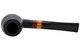 Molina Zebrano 102 Sandblast Black Tobacco Pipe - Brandy Top