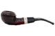 Peterson Junior Rusticated Nickel Mounted Bent Bulldog Fishtail Tobacco Pipe