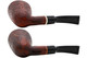 Proxima by Vitale Brown Sandblasted Bent Dublin Tobacco Pipe Bottom