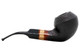 Molina Zebrano Black Sandblast 100 Bent Bulldog Tobacco Pipe Right Side