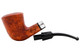 Molina Alba Light Brown Sandblast 105 Bent Panel Tobacco Pipe Apart