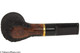 OMS Pipes Billiard Tobacco Pipe - Brass Band Top Bottom