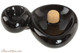 Savinelli Sidecar Ceramic 1 Pipe Ashtray with Knocker - Black