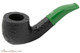 Savinelli Mini 601 Green Rustic Tobacco Pipe - Bent Billiard