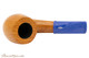 Savinelli Mini 601 Blue Smooth Tobacco Pipe - Bent Billiard Top