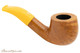 Savinelli Mini 601 Yellow Smooth Tobacco Pipe - Bent Billiard Right Side