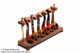 Jobey 6 Pipe Tobacco Pipe Rack with Brass Poles with Pipes