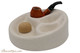 Ceramic 3 Pipe Ashtray with Knocker - White Pipe Not Included