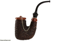 Brebbia Oom-Paul with Cap Tobacco Pipe - Rustic