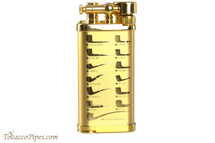 IM Corona Old Boy Gold Pipe Design Pipe Lighter Right Side