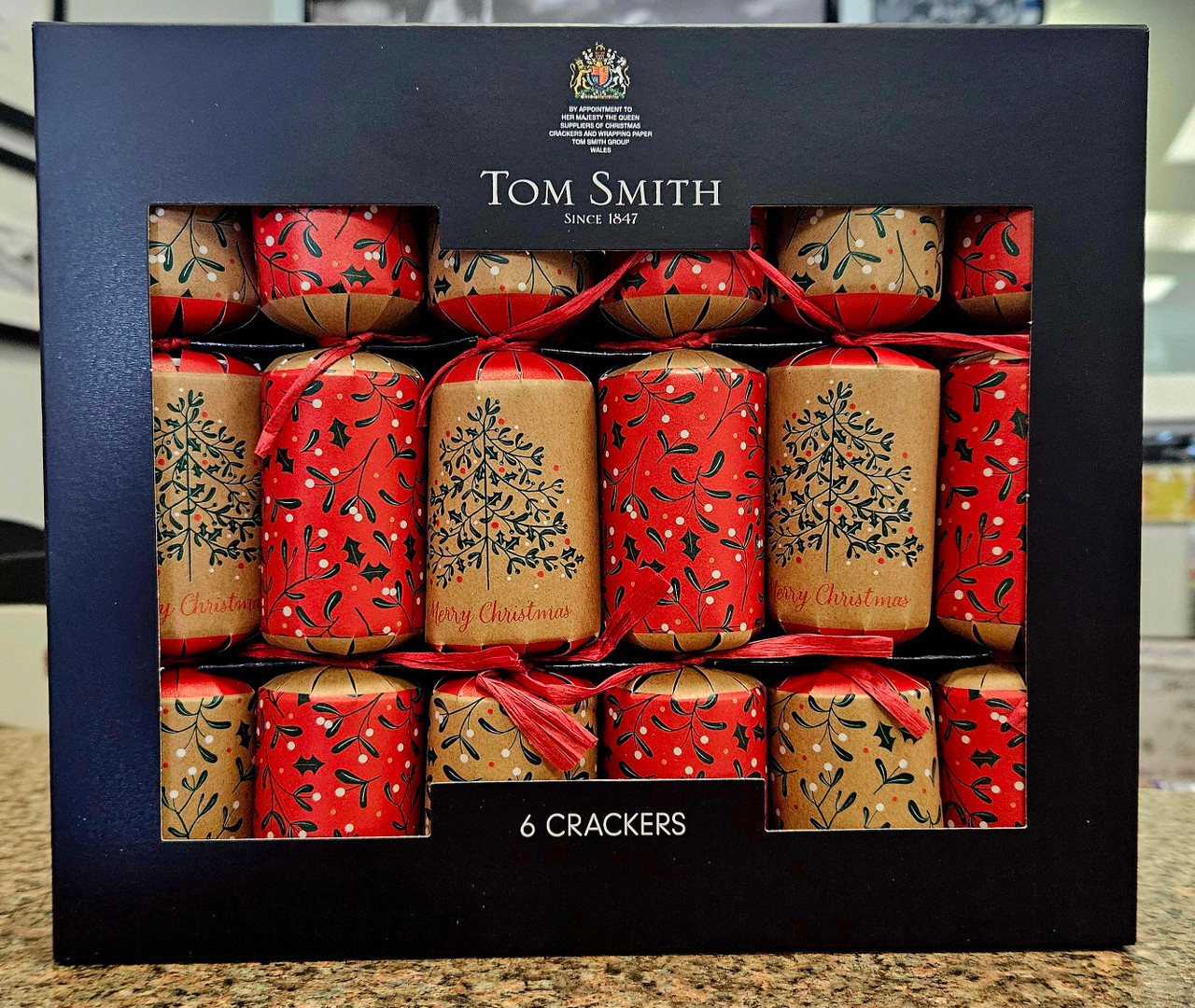 Tom Smith Sliver Luxury Tree Crackers 6pk