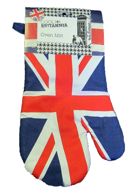 oven mitts with british flag