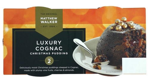 Matthew Walker Luxury Cognac Christmas Pudding 2pk