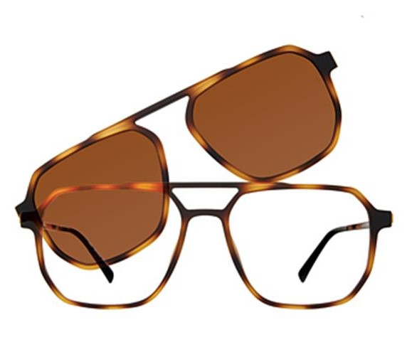 Vivid 6031 Matte Tortoise with Clip-on Shades | Vivid Eyewear