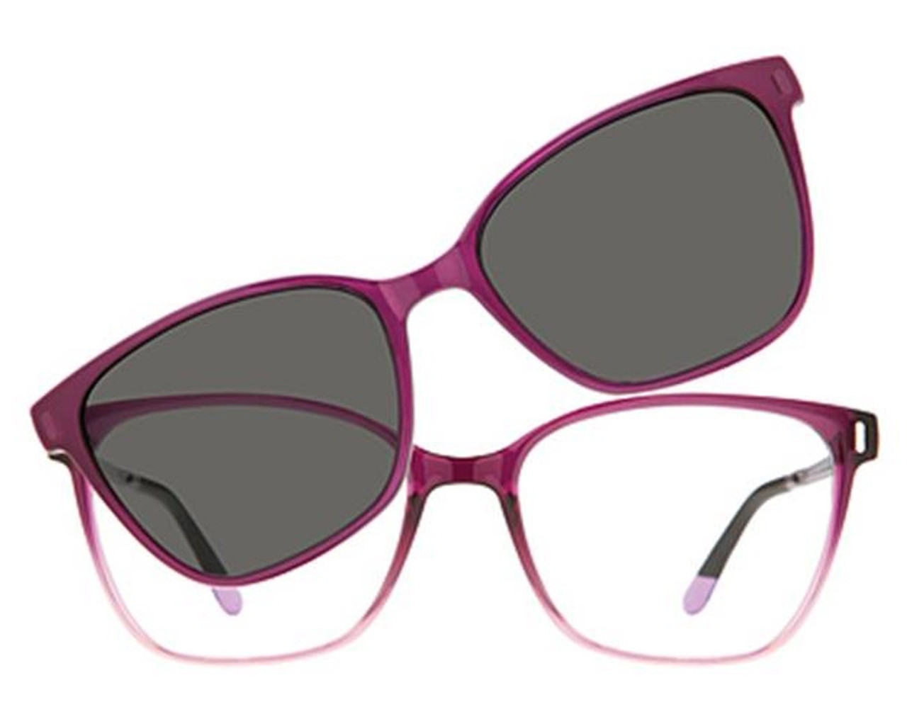 Vivid 6037 Purple Fade with Clip-on Shades | Vivid Eyewear