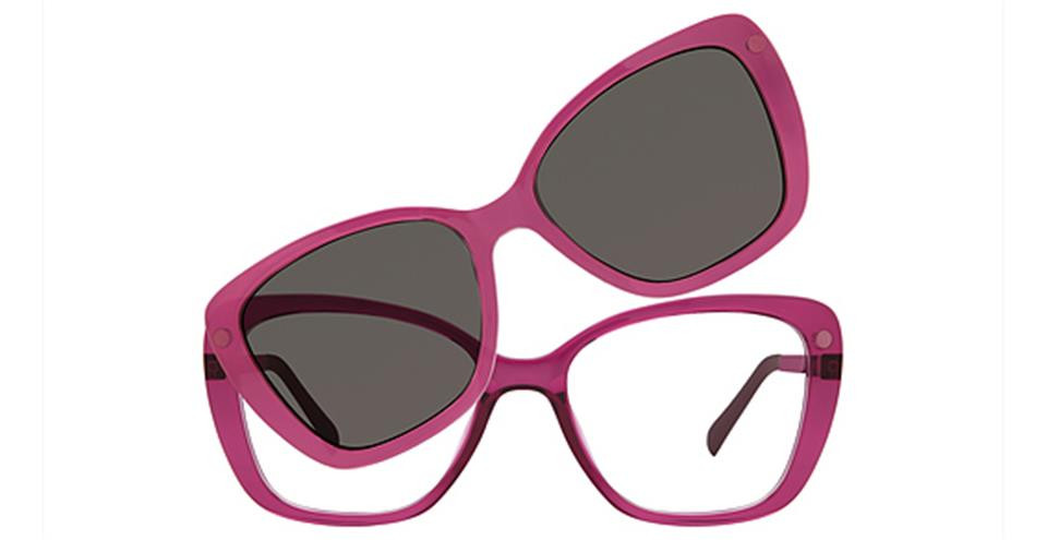 Vivid 6044 Crystal Purple with Clip-on Shades | Vivid Eyewear