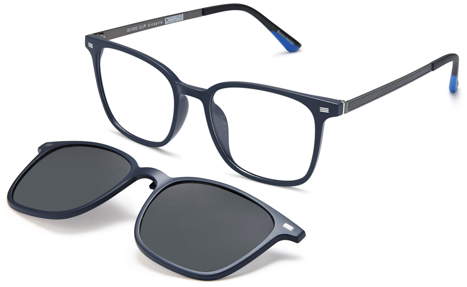 Di Caprio 400 Blue with Clip-on Shades