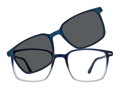 Vivid 6040 Black Gradient with Clip-on Shades | Vivid Eyewear