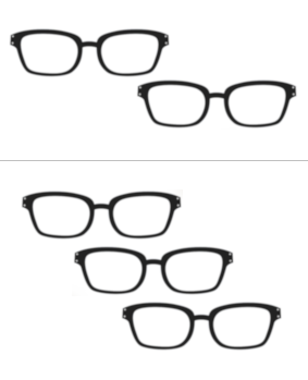 multiple eyeglass frames