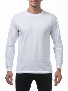 Proclub Heavyweight Cotton Long Sleeve Crew Neck T-shirt