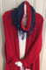 Navy with Red Lining. SOLD OUT
White beads NOT included
