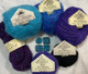 Turq/Purple/Black - 15 balls (6 x 100gm) + Buttons