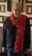 Molly's Scarf with yarns cut and knotted!!