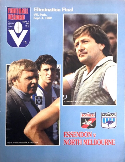 1982 ESSENDON V NORTH MELBOURNE Elimination Final - Main Image
