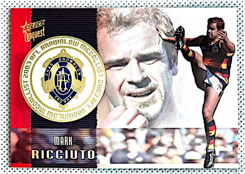 2004 AFL Conquest Series MARK RICCUITO Adelaide Crows Brownlow ...
