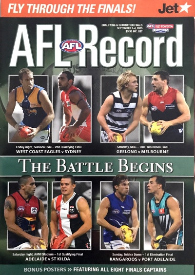 2005 Qualifying & Elimination Finals Footy Record