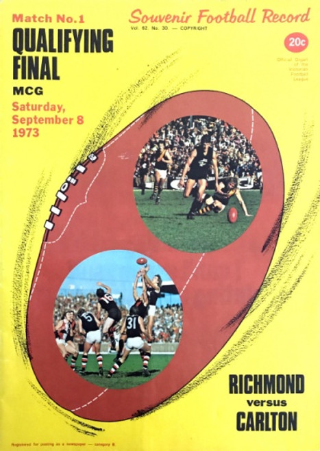 1973 ESSENDON V ST KILDA Elimination Final Football Record