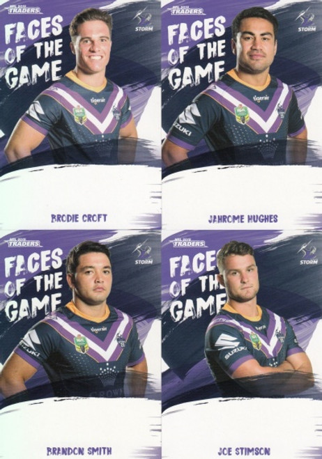 2019 NRL TRADERS MELBOURNE STORM FACES OF THE GAME TEAM SET