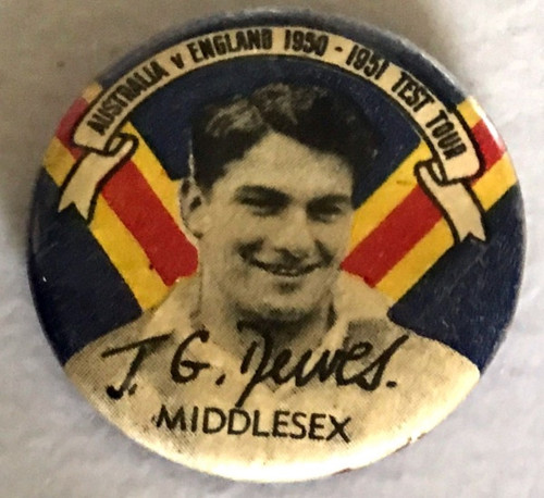 ARGUS Australia V England JOHN WARR Middlesex 1950-1951 Test Tour Badge