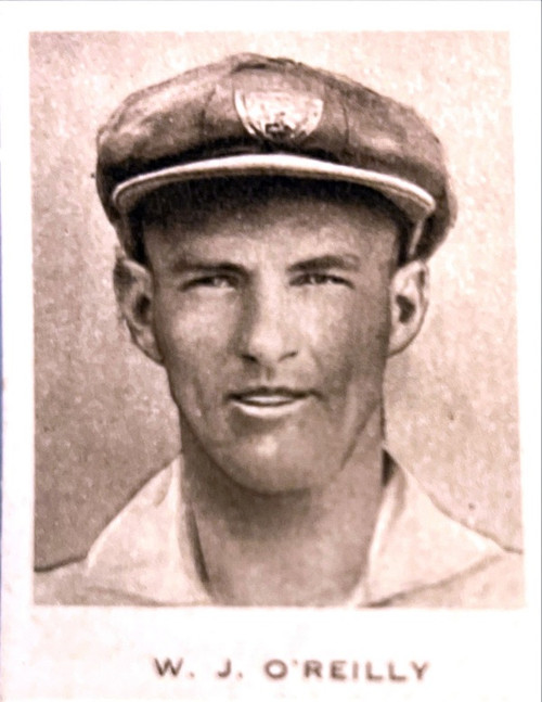 1934 Dudgeon & Arnell (Patrol Tobacco) #07 W J O'REILLY Australian Test Team Card