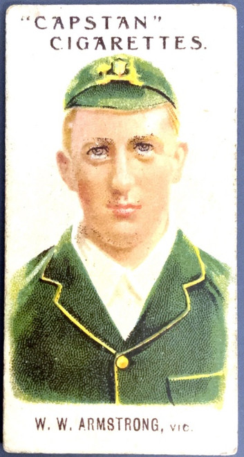 1907 Capstan Cigarettes W W ARMSTRONG VIC Australian & English Cricketers Card