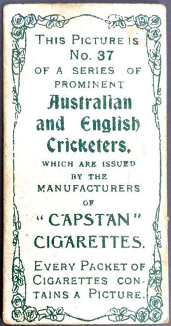 1907 Capstan Cigarettes W RHODES Yorks. Australian & English Cricketers Card